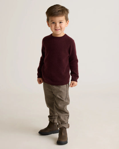 Washable Cashmere Crewneck Sweater - 2T / Forest Floor Green
