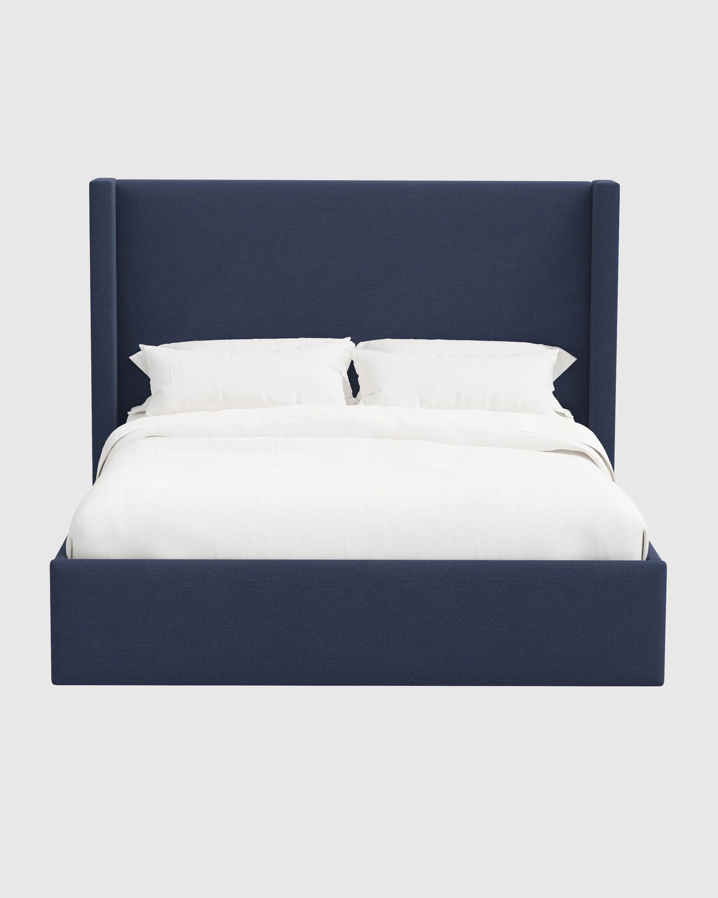 100% Linen Wingback Bed - Full / Canvas