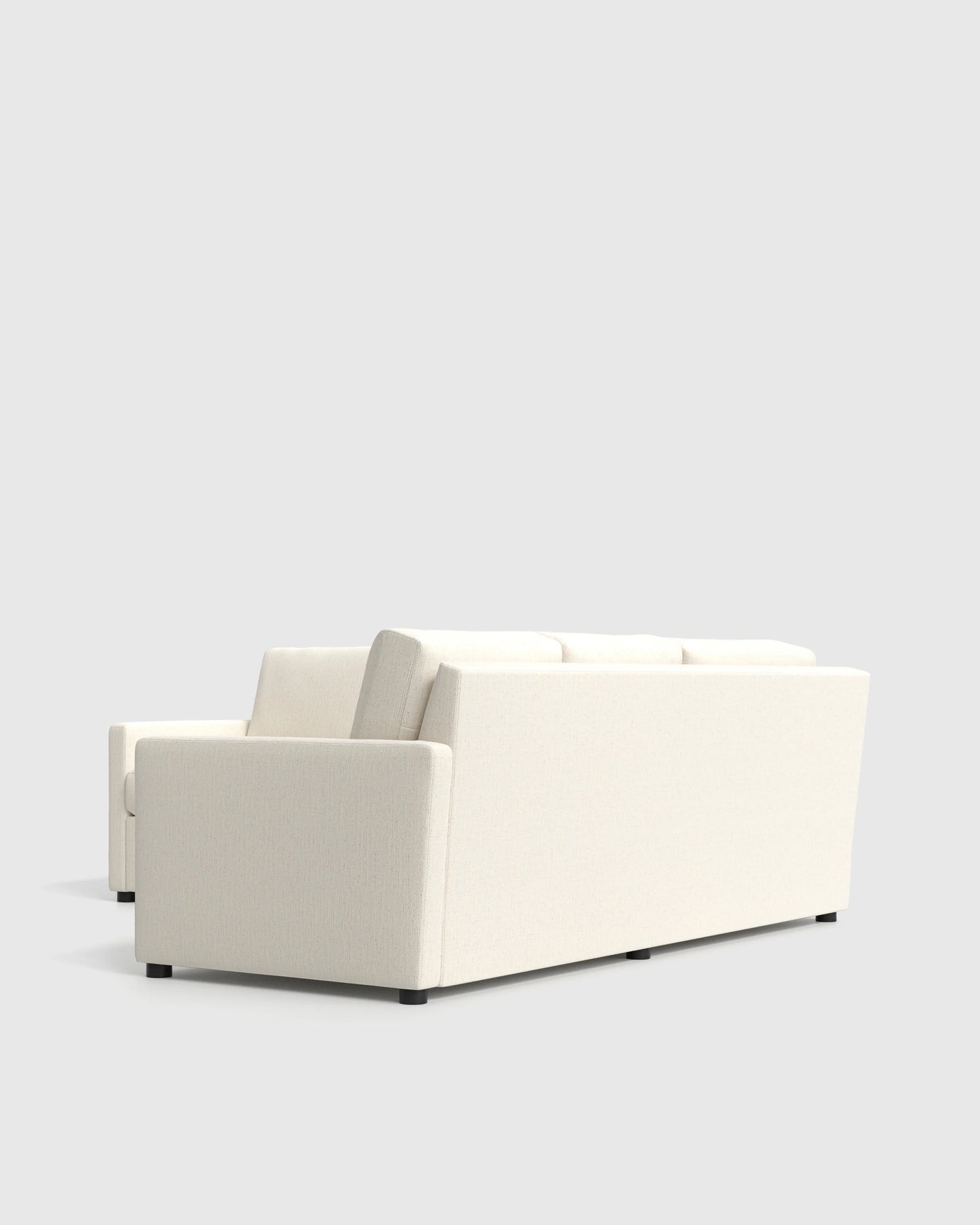 Brennan L Sectional in Performance Chenille Linen Blend - 99x99 / Snow