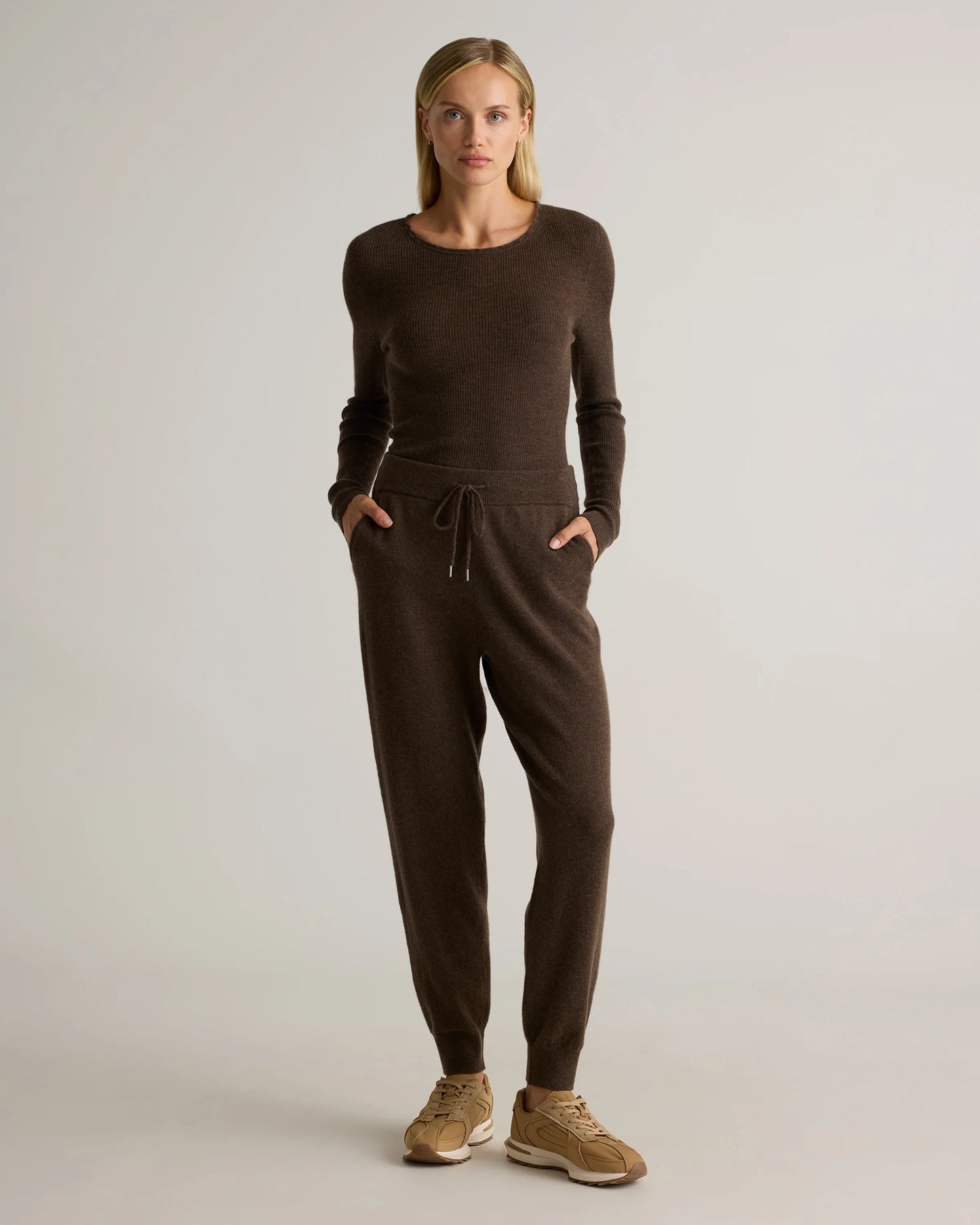 Mongolian Cashmere Sweatpants - XS / Brown