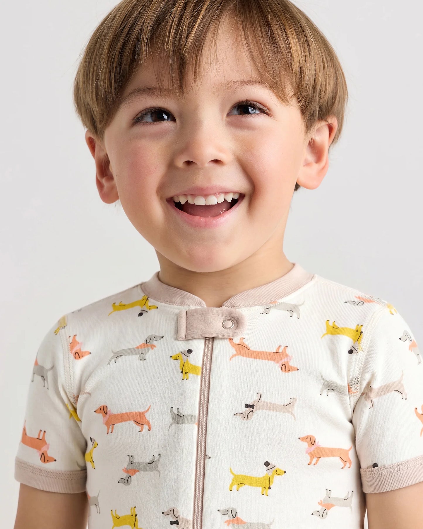 100% Organic Cotton Shortie Onesie Pajama - 2T / Navy Stripe