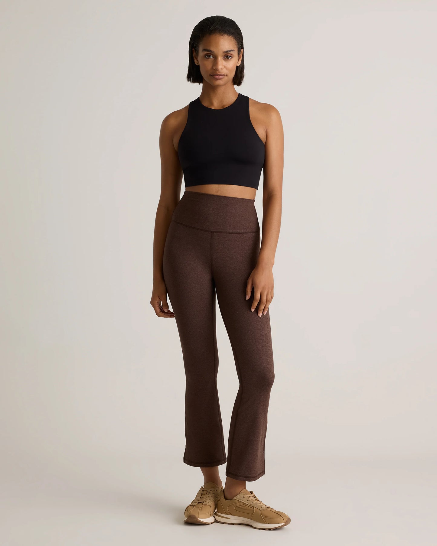 Ultra-Soft Cropped Bootcut Pants - XS / Heather Black