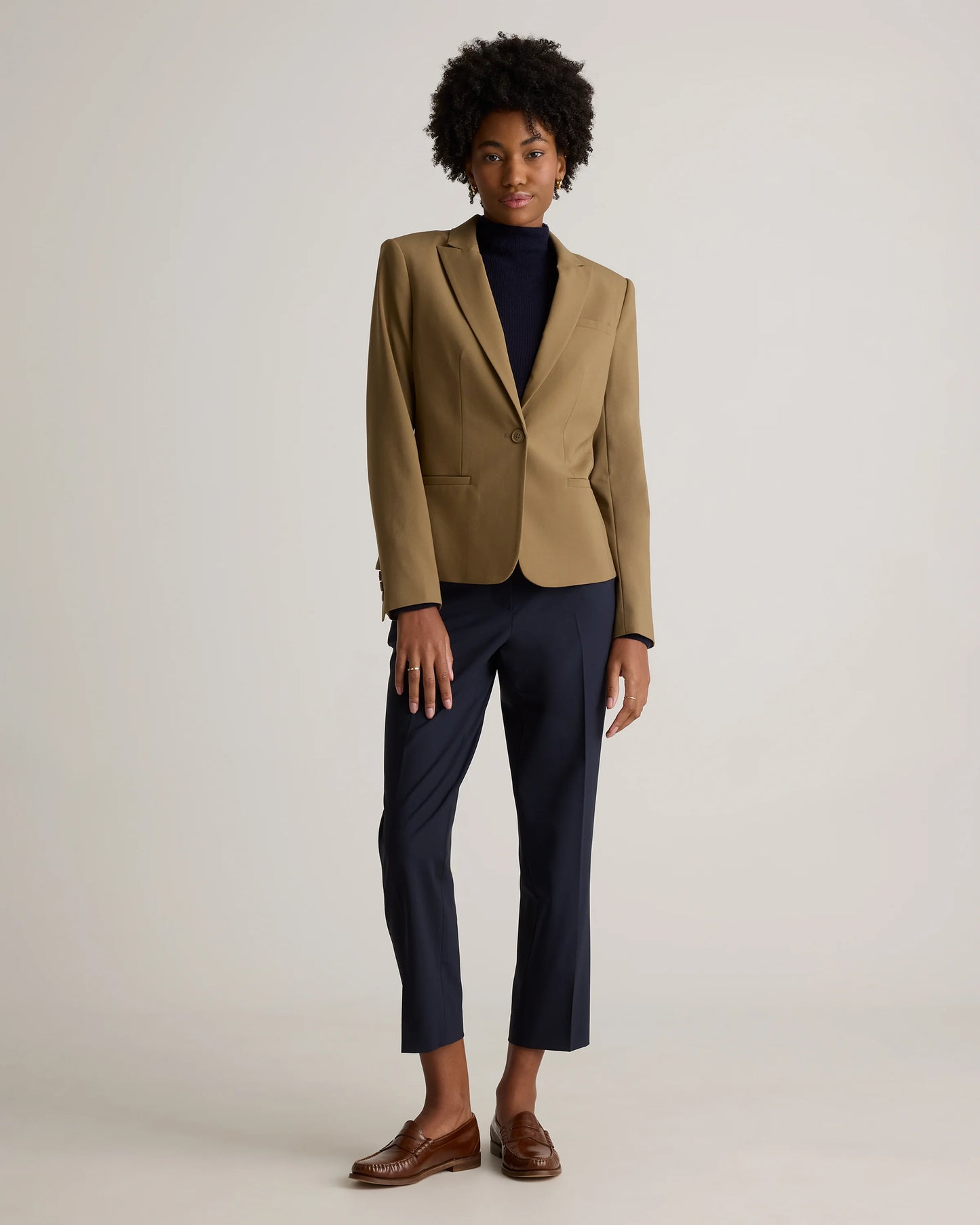 Italian Wool Tailored Blazer - XS / Navy