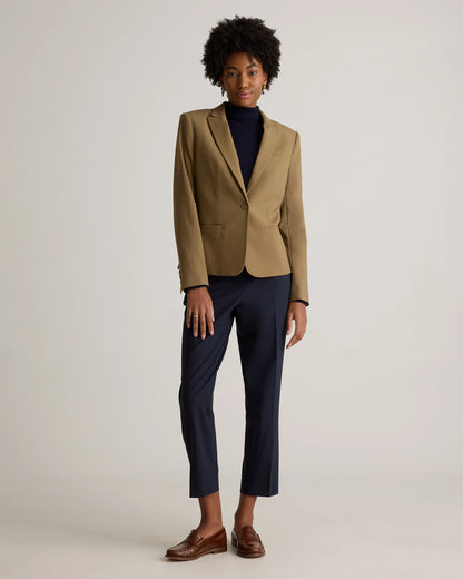 Italian Wool Tailored Blazer - XS / Navy