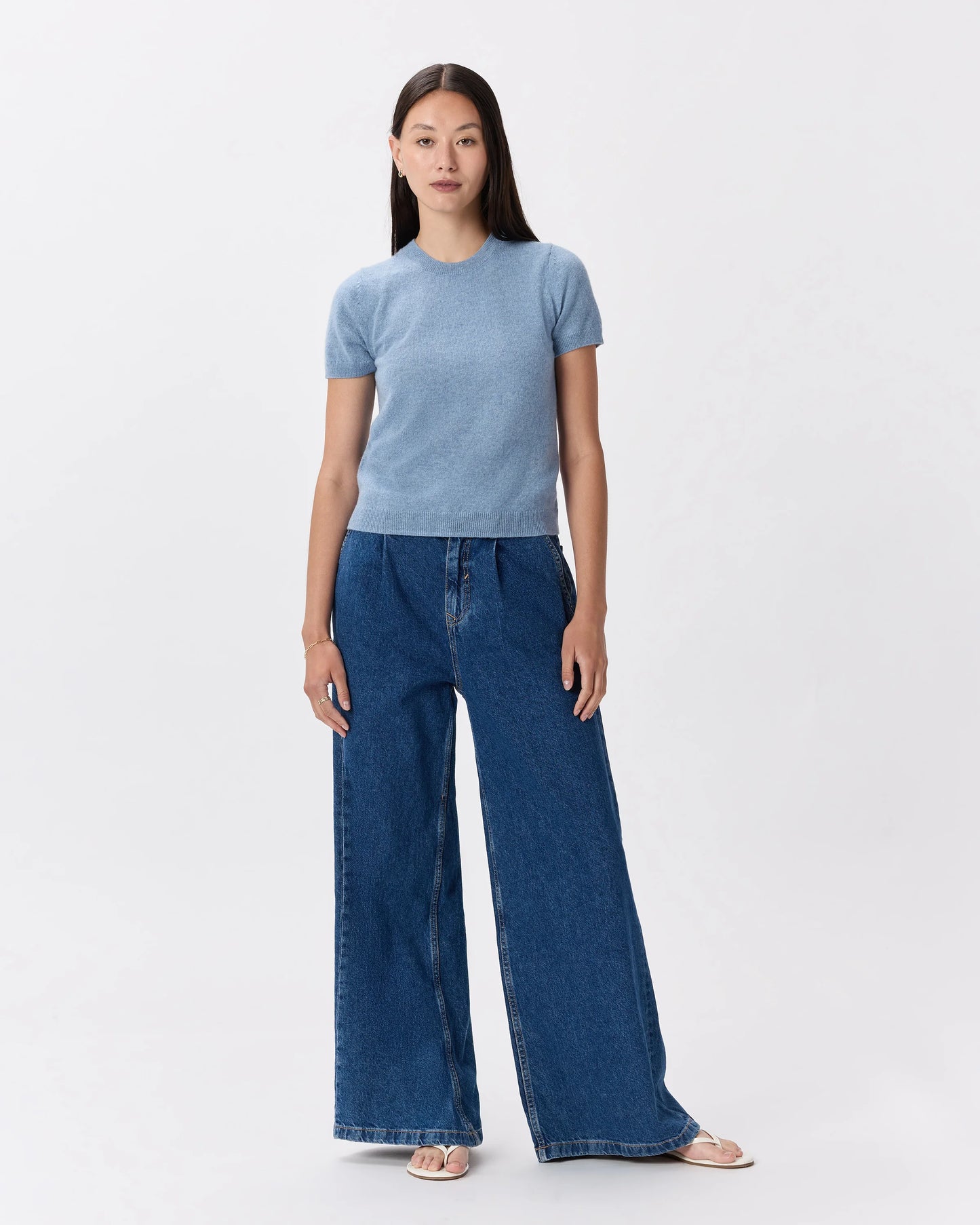 Mongolian Cashmere Tee - XS / Pale Custard Yellow