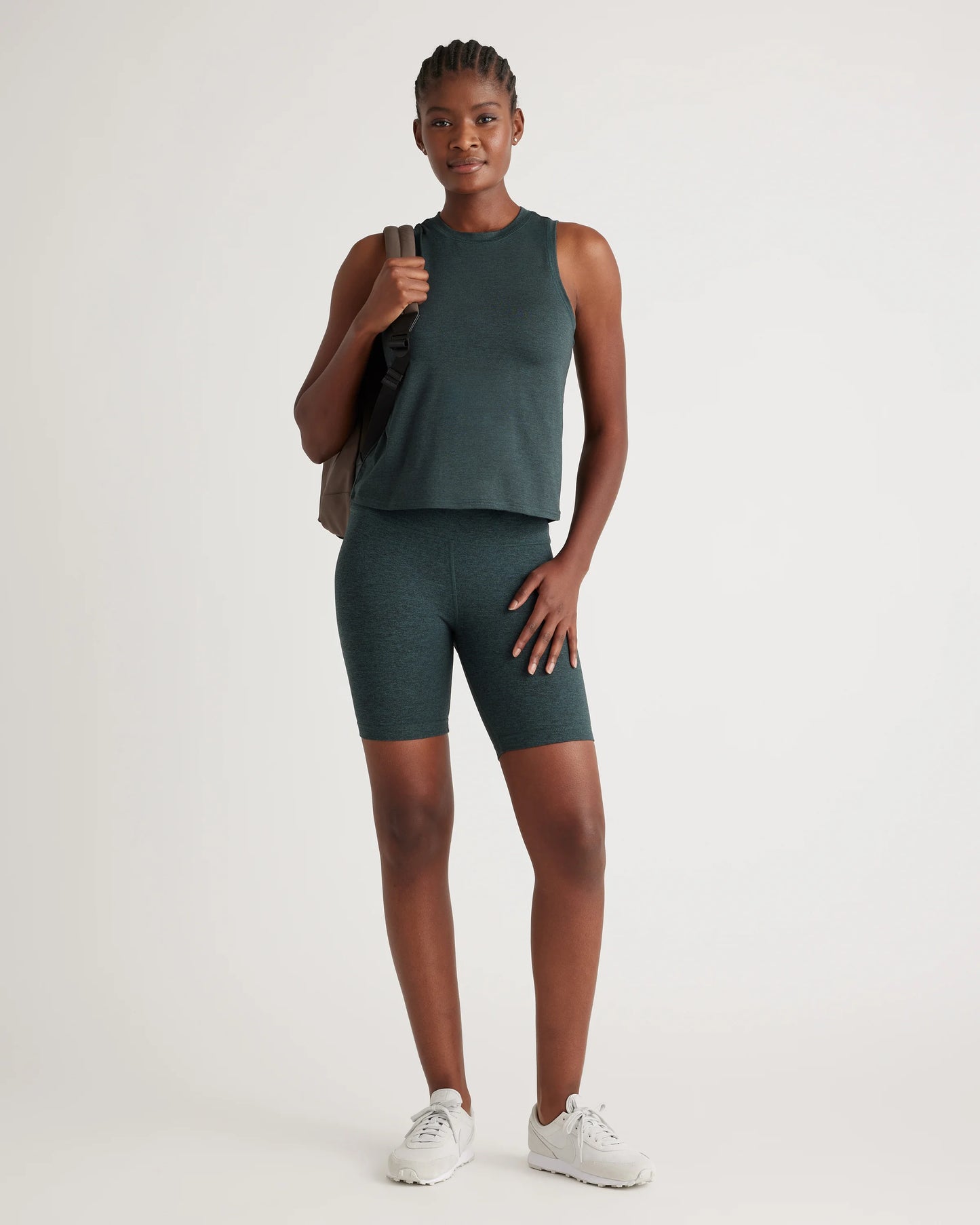 Flowknit Breeze High-Neck Tank - XS / Heather Deep Navy
