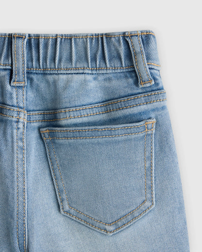Girls Stretch Denim Short - 2T / Medium Wash