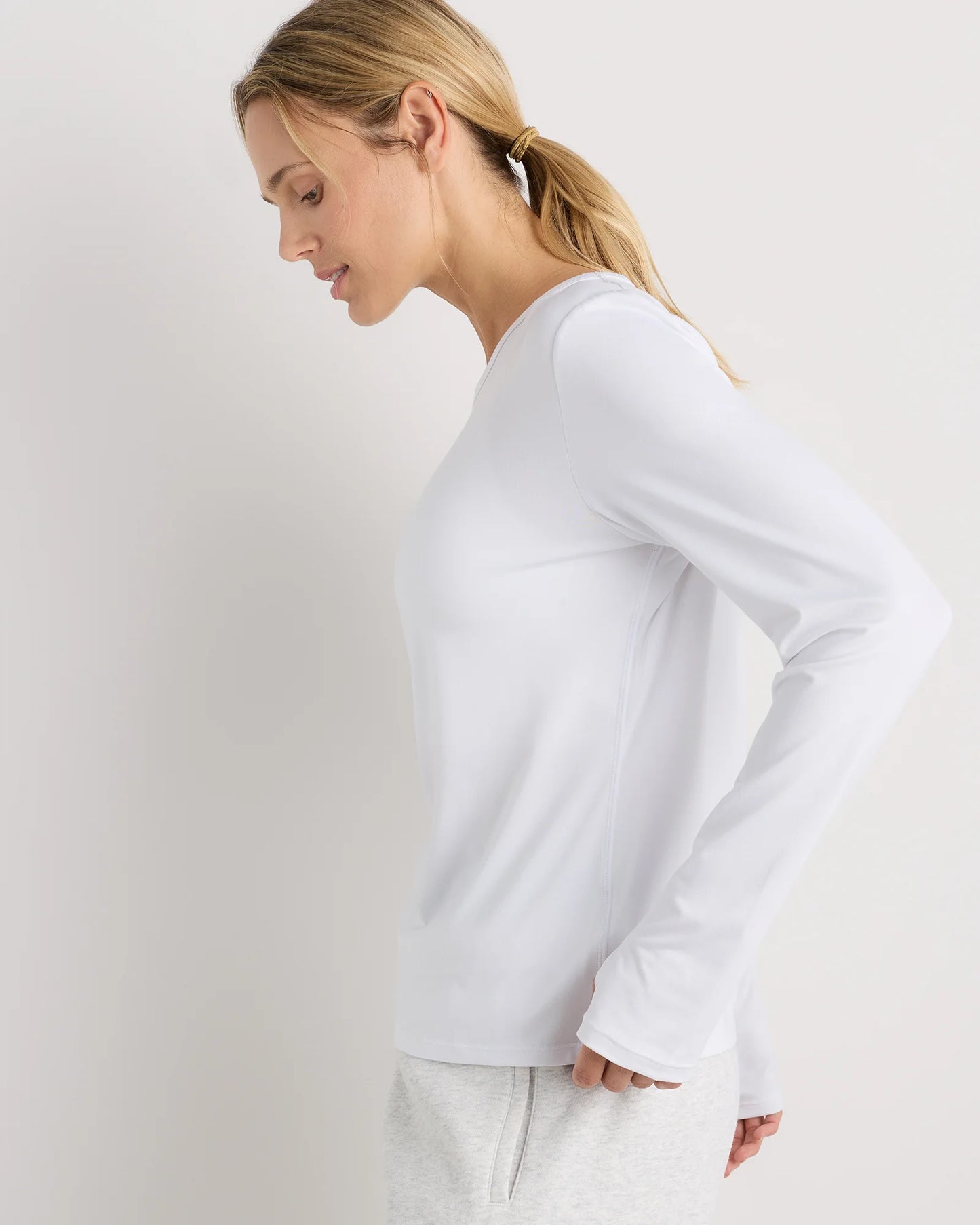 Flowknit Breeze Long Sleeve Top - XS / Heather Deep Navy