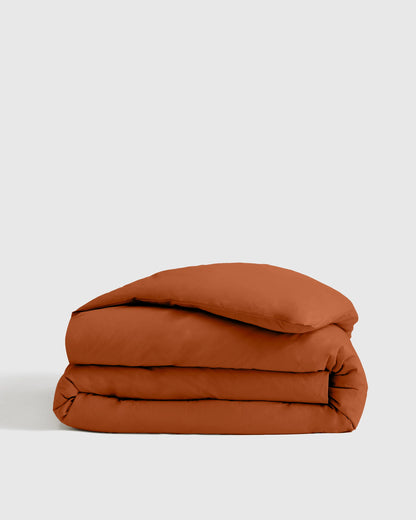 Organic Brushed Cotton Duvet Cover - Twin / Toffee