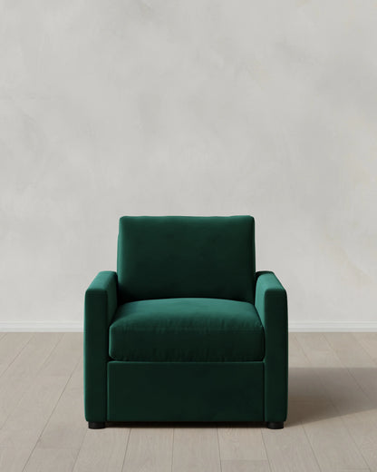 Brennan Accent Chair in Performance Velvet - One Size / Pine