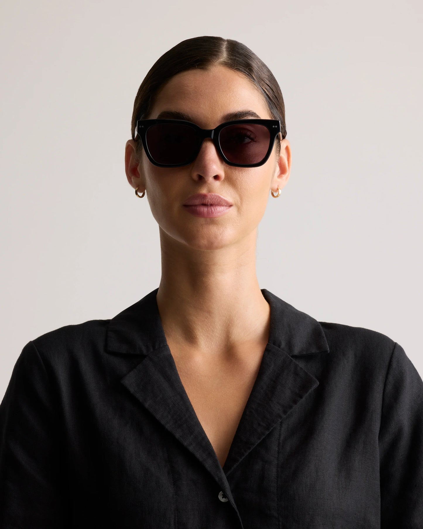 Malibu Polarized Acetate Sunglasses - One Size / Black with Grey lens