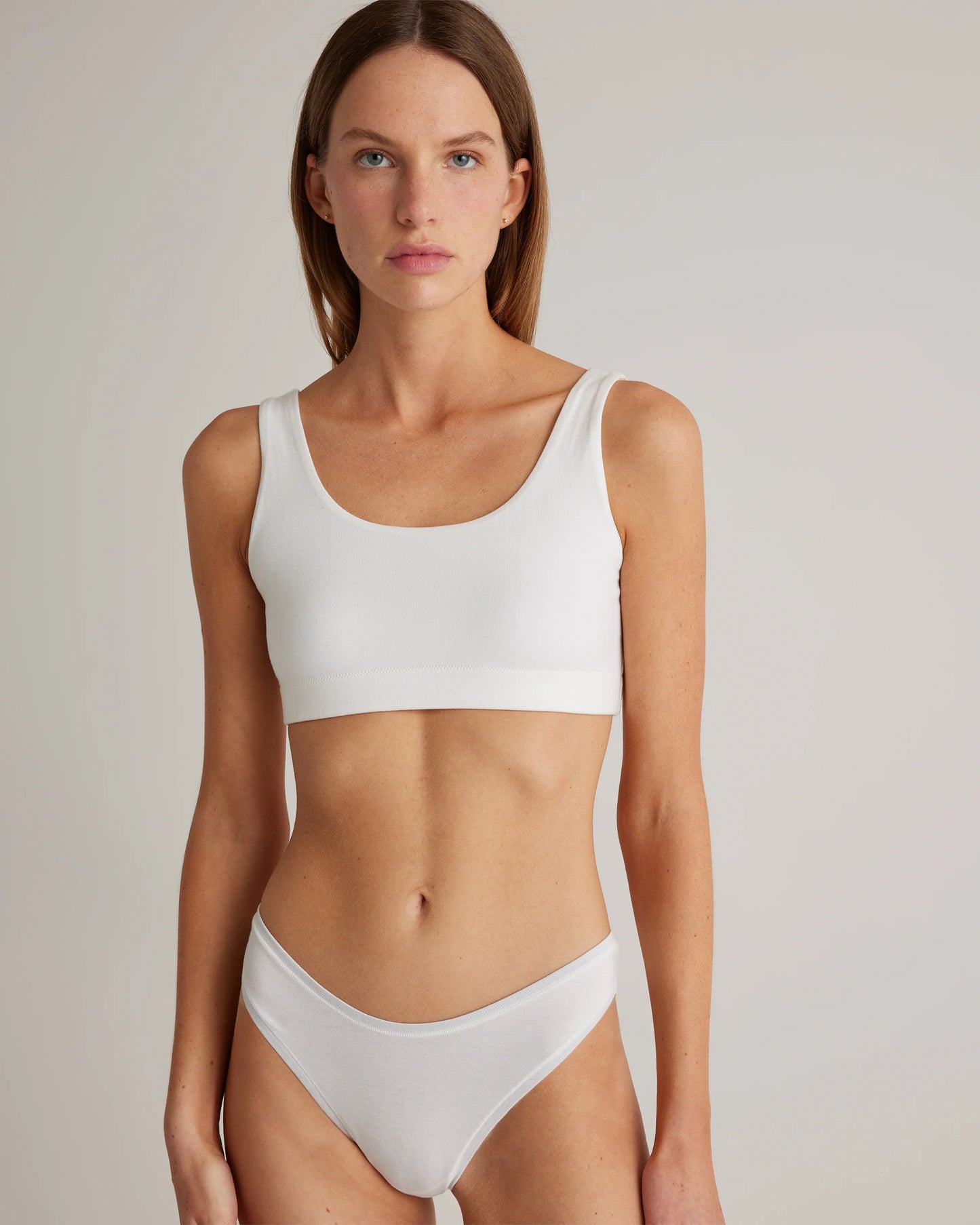 Organic Cotton High-Cut Thong (6-pack) - XS / Black/Soft White/Ocean