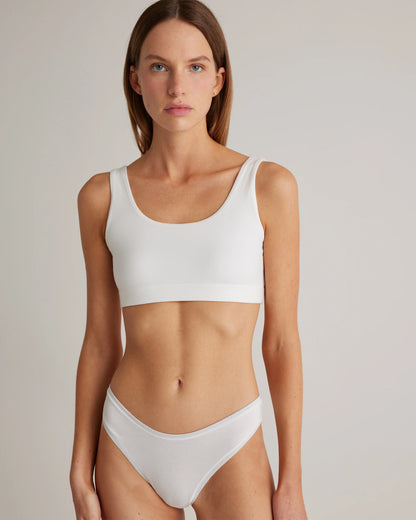 Organic Cotton High-Cut Thong (6-pack) - XS / Black/Soft White/Ocean