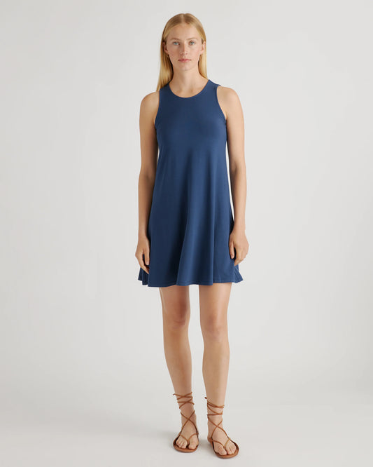 Tencel Jersey Mini Swing Dress - XS / Navy