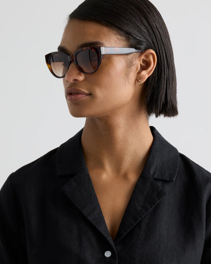 Capri Polarized Acetate Sunglasses - Standard / Black with Grey Gradient lens