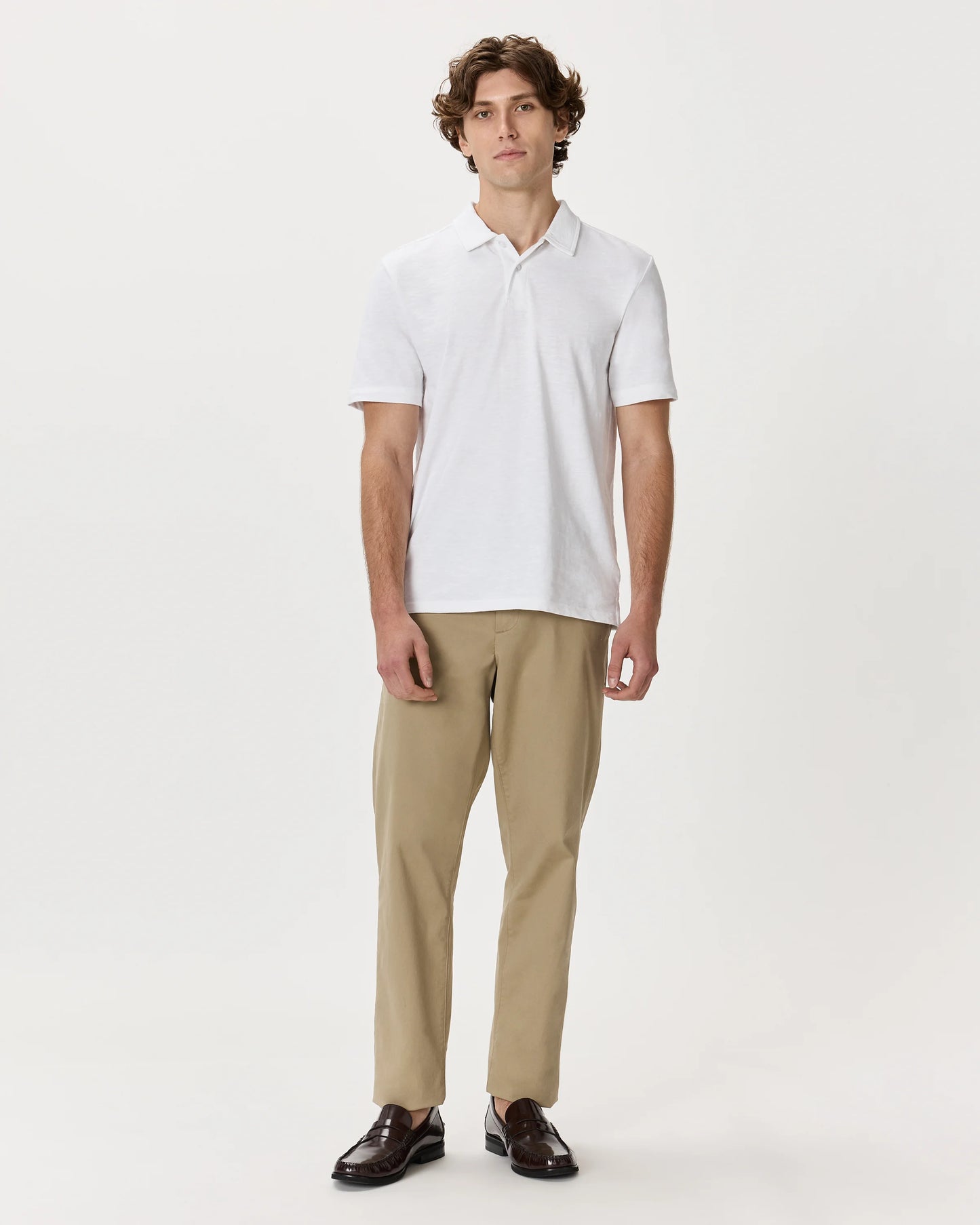 100% Organic Cotton Slub Polo - S / Classic White