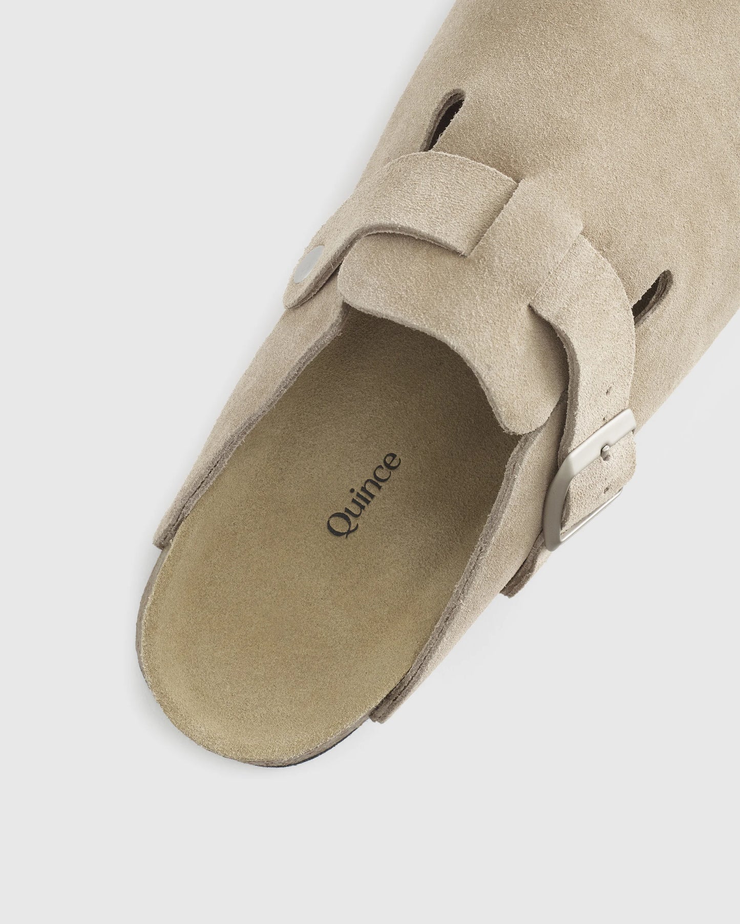Water Repellent Suede Clog Mule - 5 / Dune
