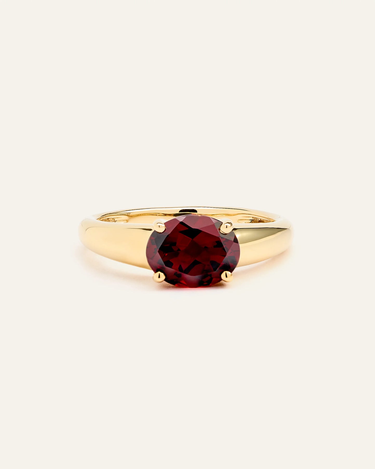 14K Gold Gemstone Vintage Inspired Ring - 4 / Yellow Gold