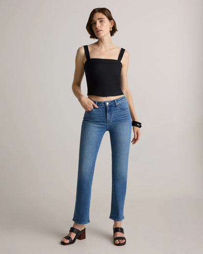 Bella Stretch Straight Jeans - 24 / Twilight Blue Fray