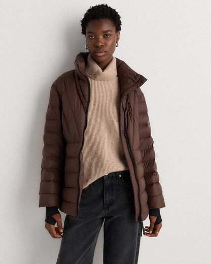 Responsible Down Belted Puffer Coat - XS / Hot Fudge