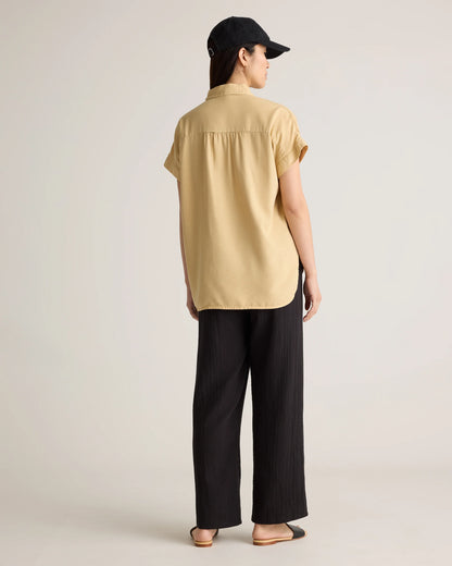 100% Organic Cotton Gauze Straight Leg Pants - XS / Spiced Orange
