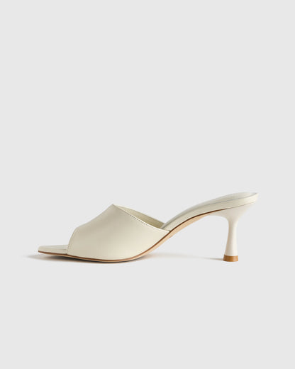Italian Leather 65mm Stiletto Mule - 5 / Black