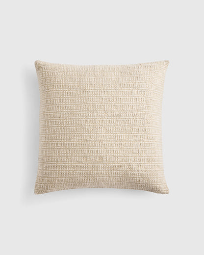 Wool Linen Textured Pillow Cover - 20x20 / Ivory