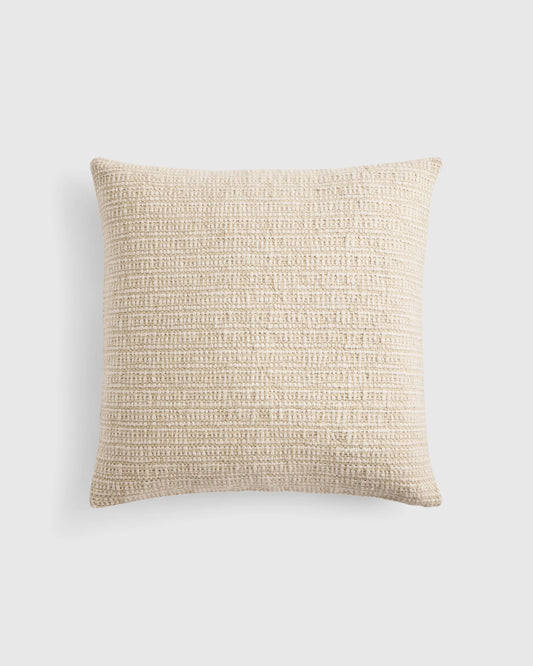 Wool Linen Textured Pillow Cover - 20x20 / Ivory