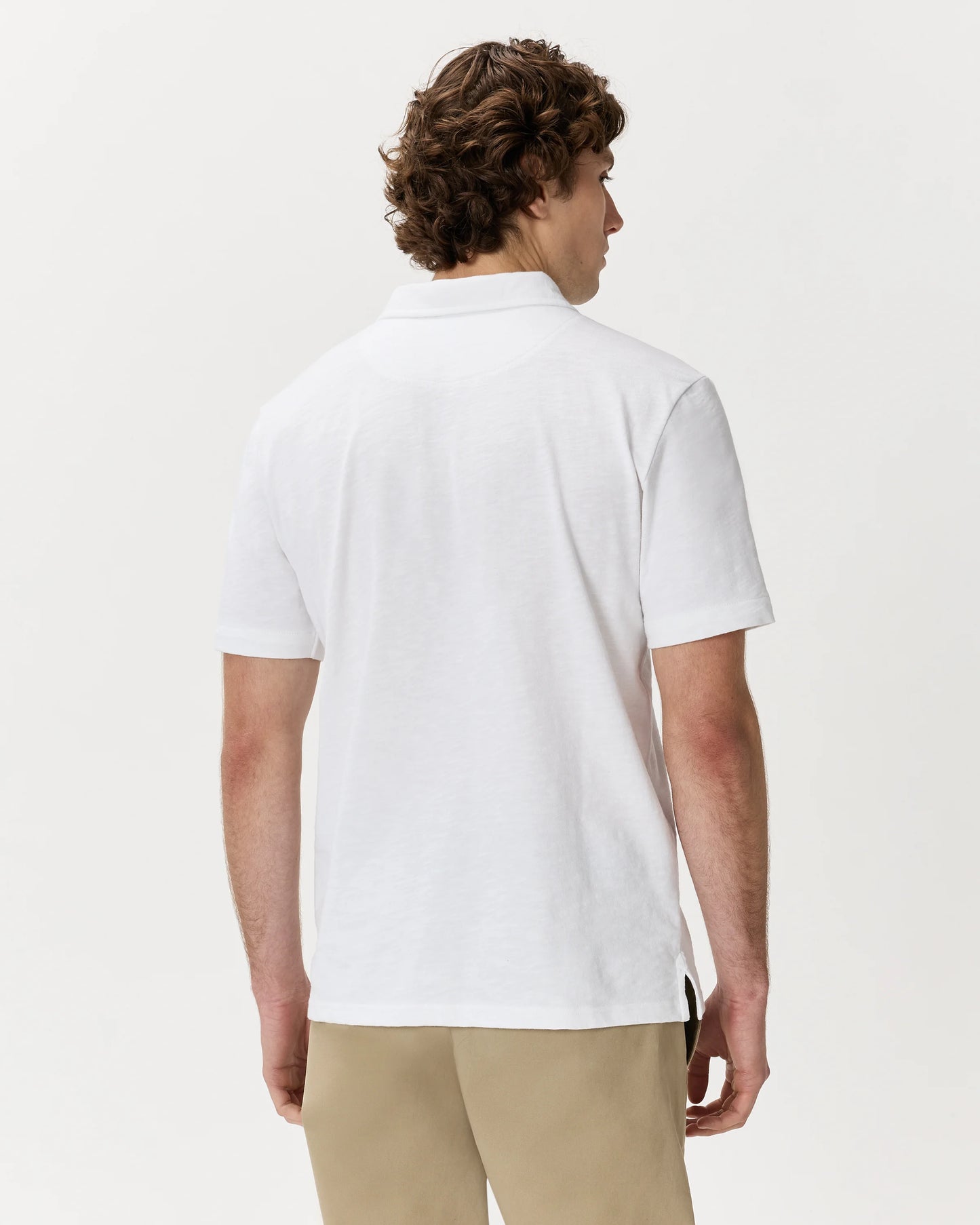 100% Organic Cotton Slub Polo - S / Classic White