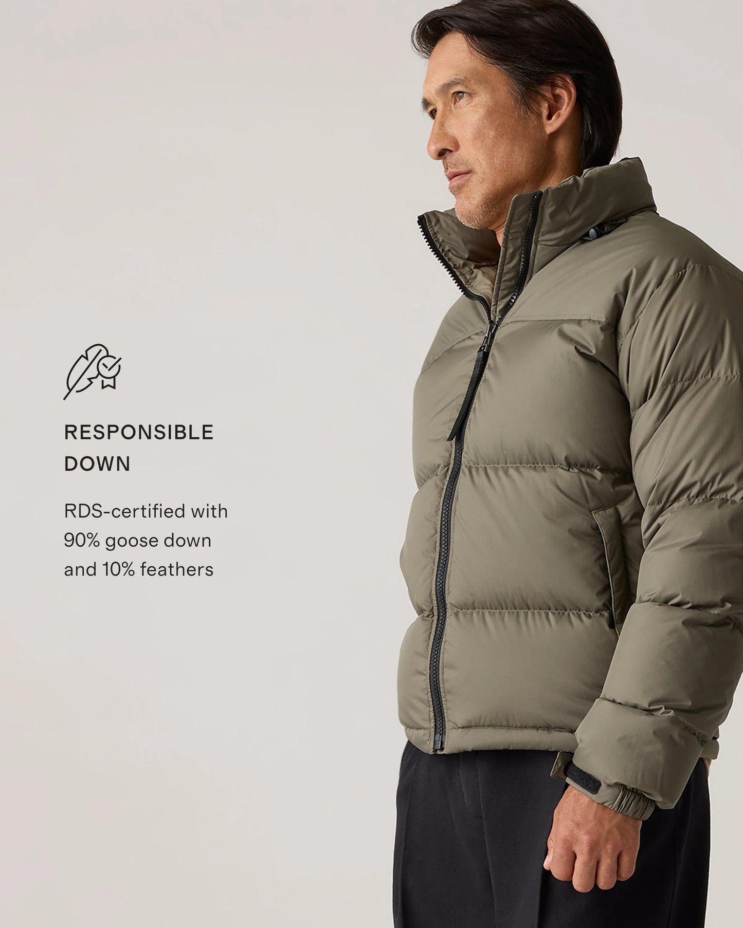 Responsible Down Puffer Jacket - XS / Carbon Grey