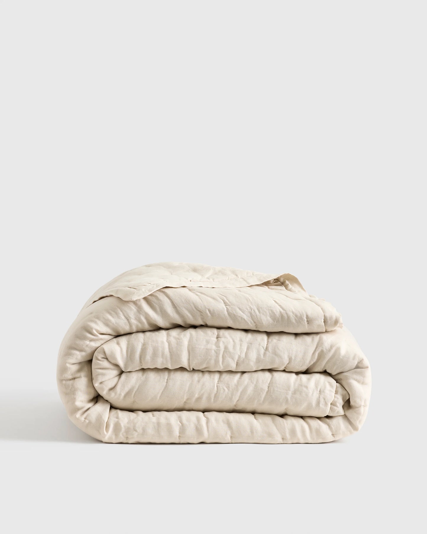 European Linen Dream Quilt - Twin / White