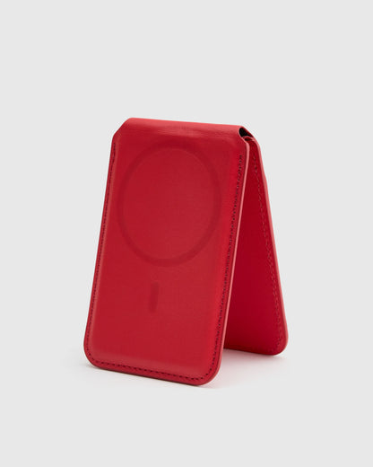 Leather MagSafe Wallet & Phone Stand - One Size / Cognac
