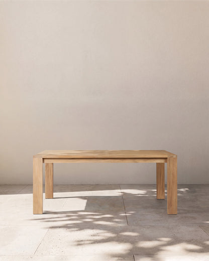 Linear Solid Teak Outdoor Dining Table - 72" / Natural Teak