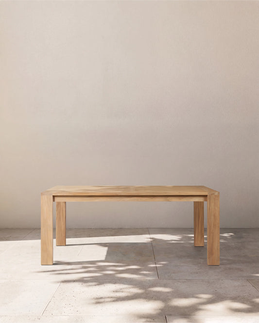 Linear Solid Teak Outdoor Dining Table - 72" / Natural Teak