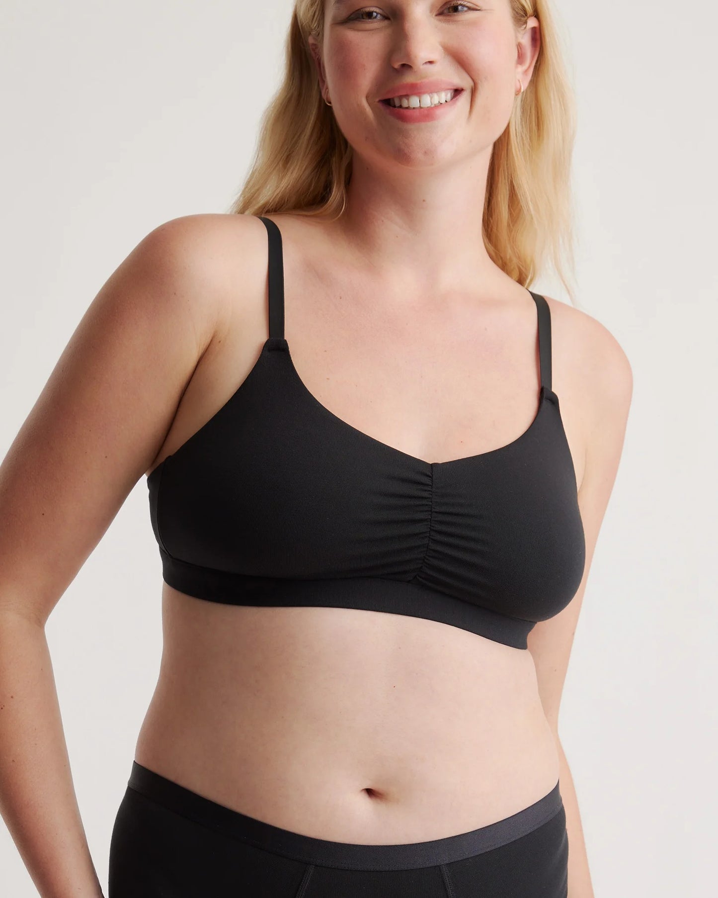 Micromodal Ruched Bralette (2-pack) - XS / Black