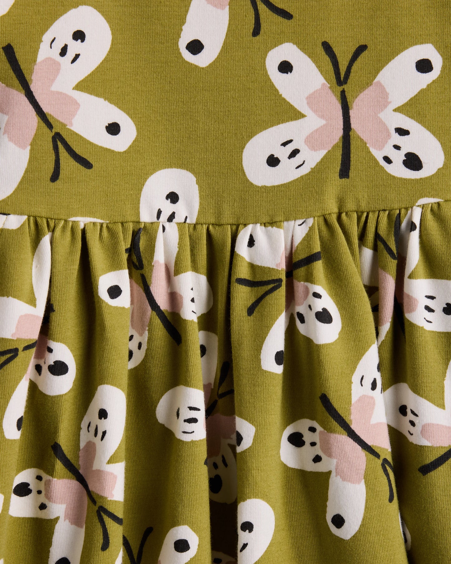 Organic Cotton Long Sleeve Skater Dress - 0-3M / Flower Buds