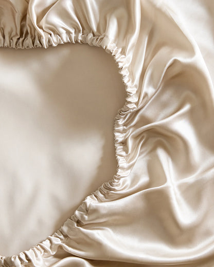 Mulberry Silk Fitted Sheet - Queen / Ivory