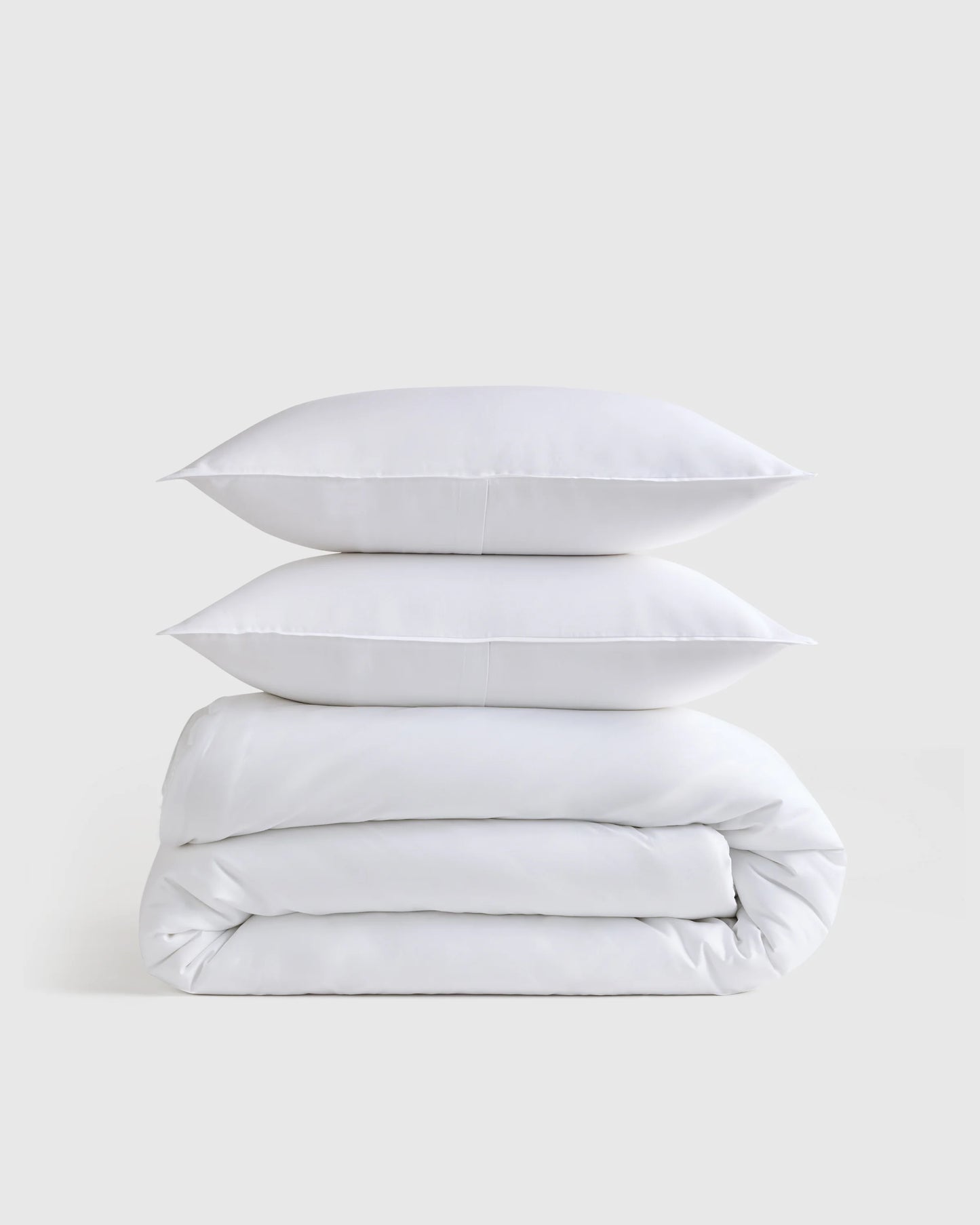 Organic Cotton Sateen Comforter Set - Twin / White