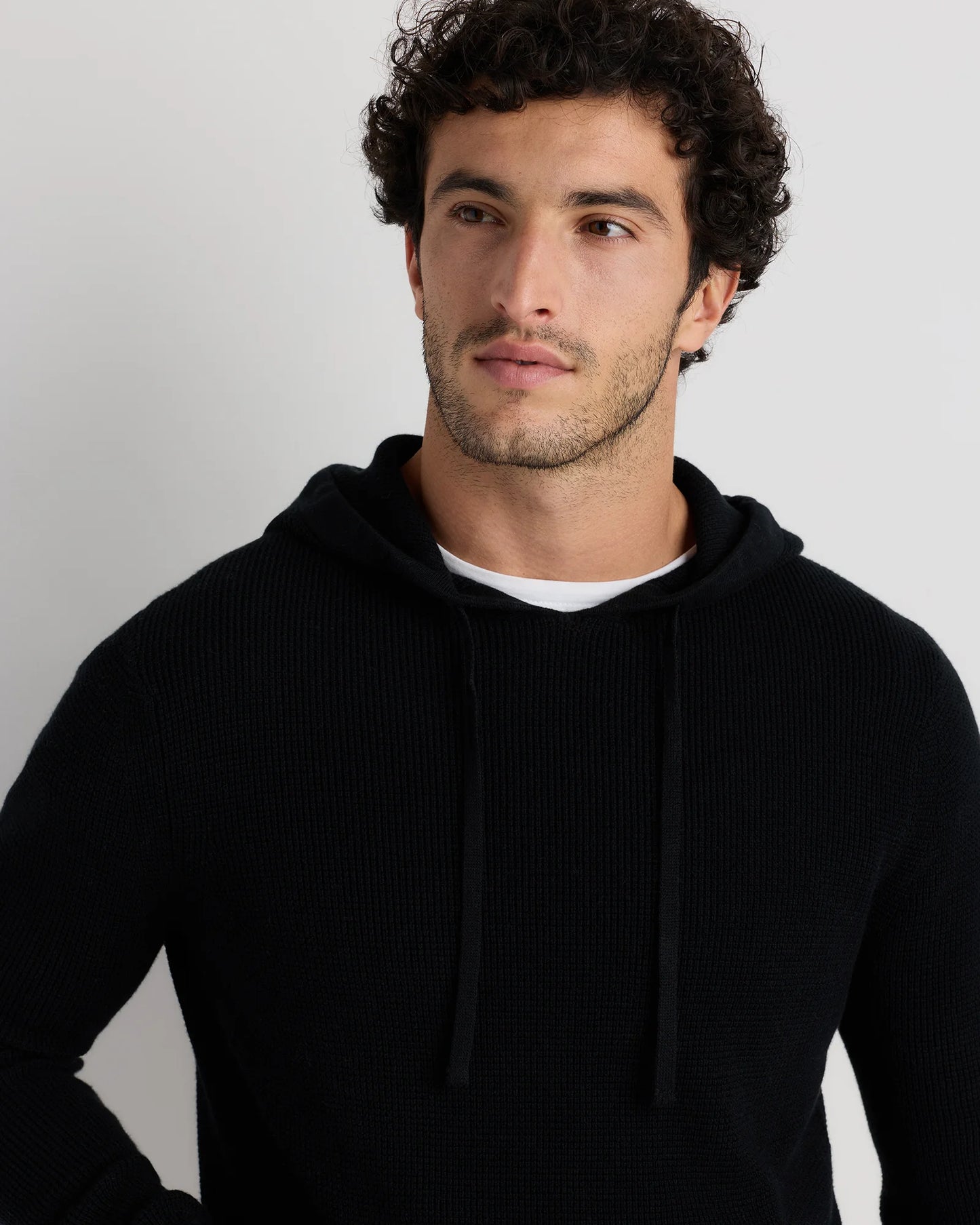 Organic Cotton Cashmere Waffle Hoodie - S / Bayberry Olive