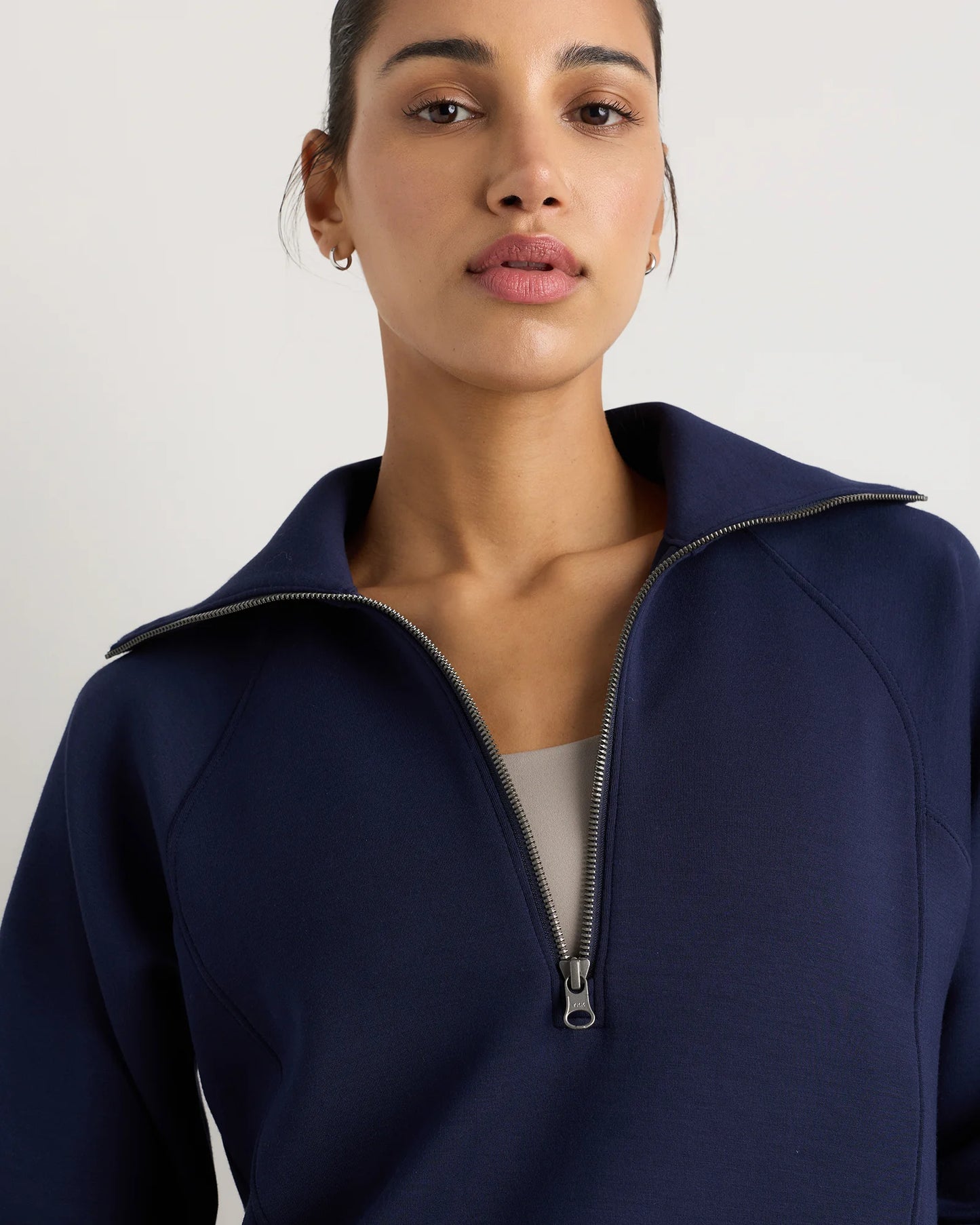 CloudComfort Half Zip Sweatshirt - XS / Pebble Beige