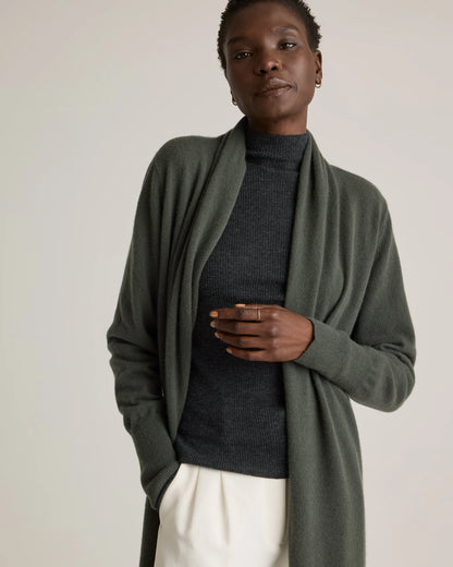 Mongolian Cashmere Duster Cardigan Sweater - XS / Oatmeal