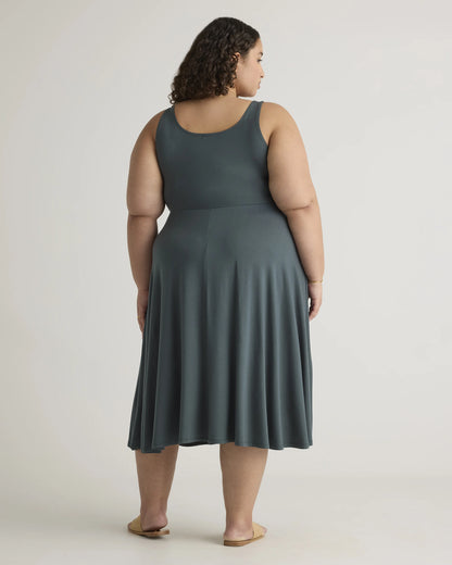 Tencel Jersey Fit & Flare Dress - 1X / Brown
