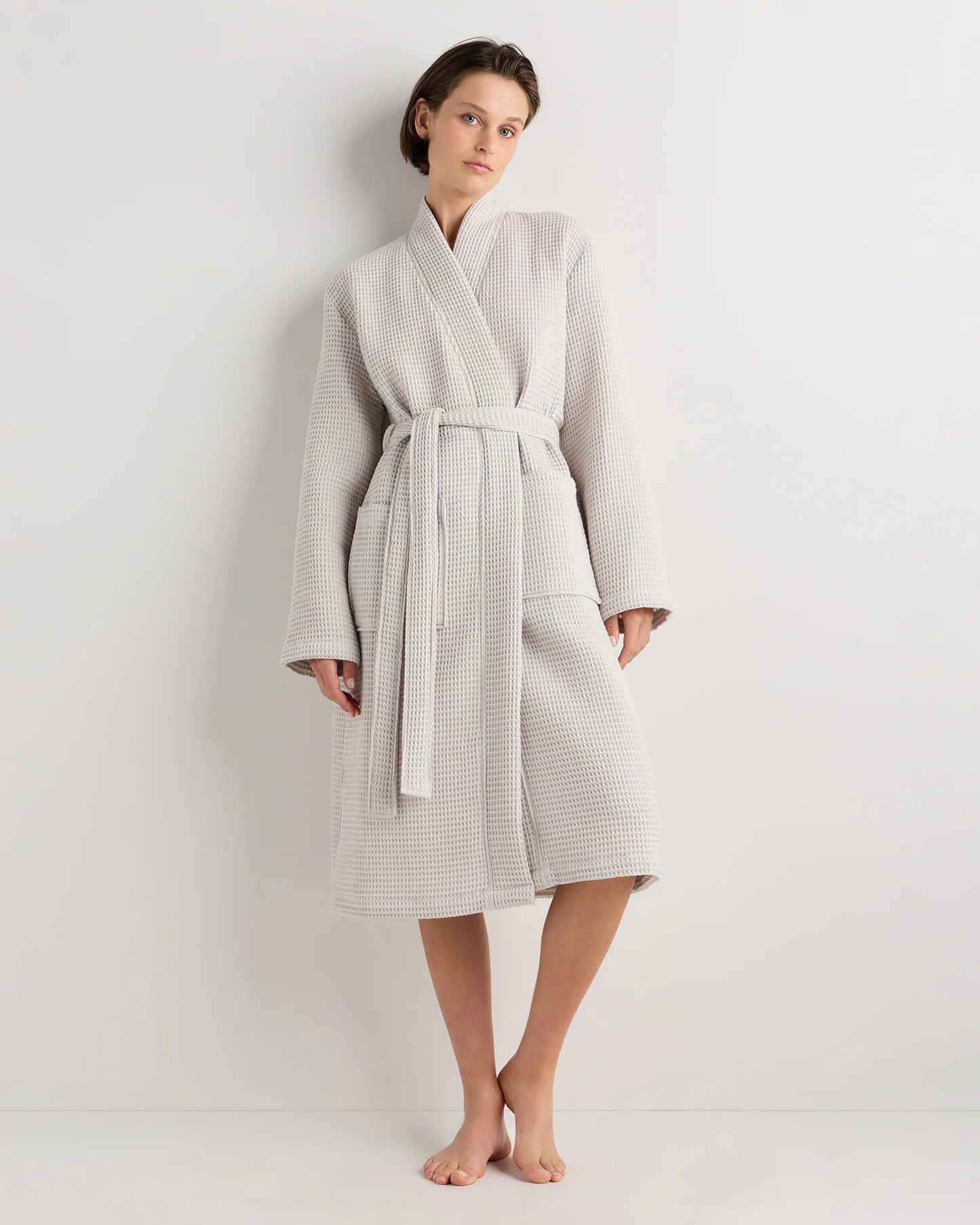 Organic Turkish Waffle Robe - XS / White