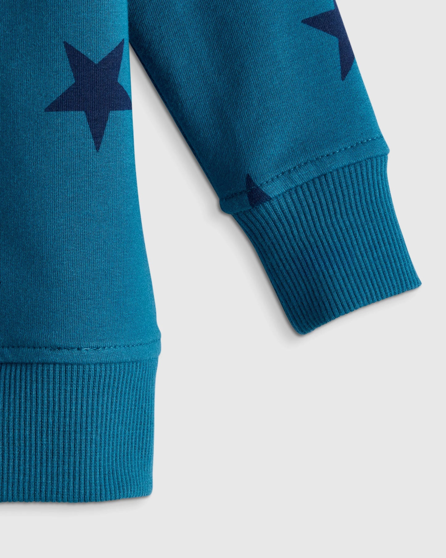 Organic Cotton French Terry Crew Neck Sweatshirt - 3-6M / Blue Stars