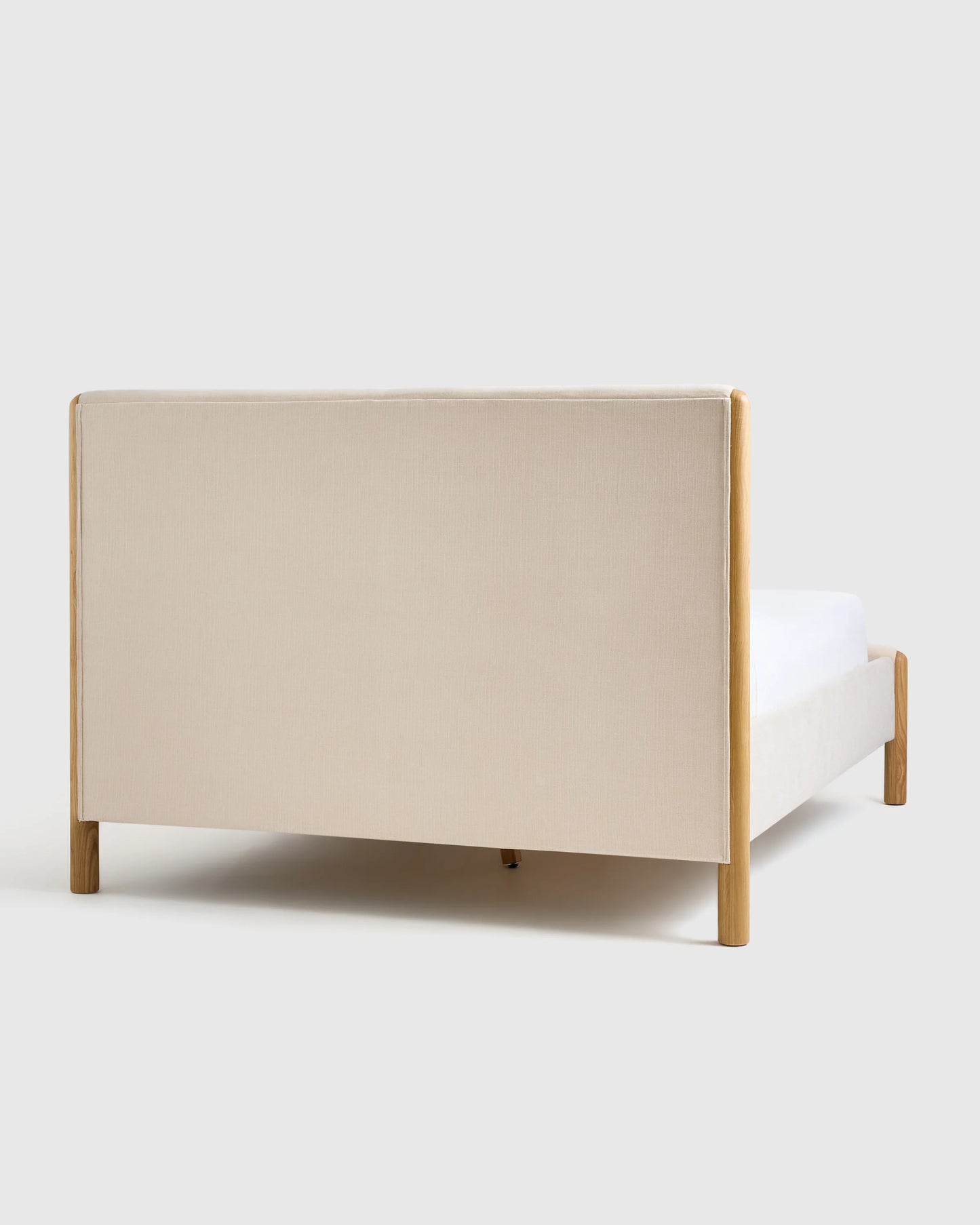 Solid Wood and Performance Fabric Bed - Queen / Natural