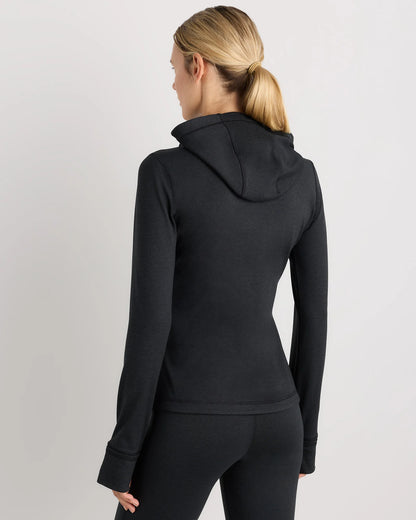 Ultra-Soft Slim Fit Hooded Jacket - XS / Heather Black