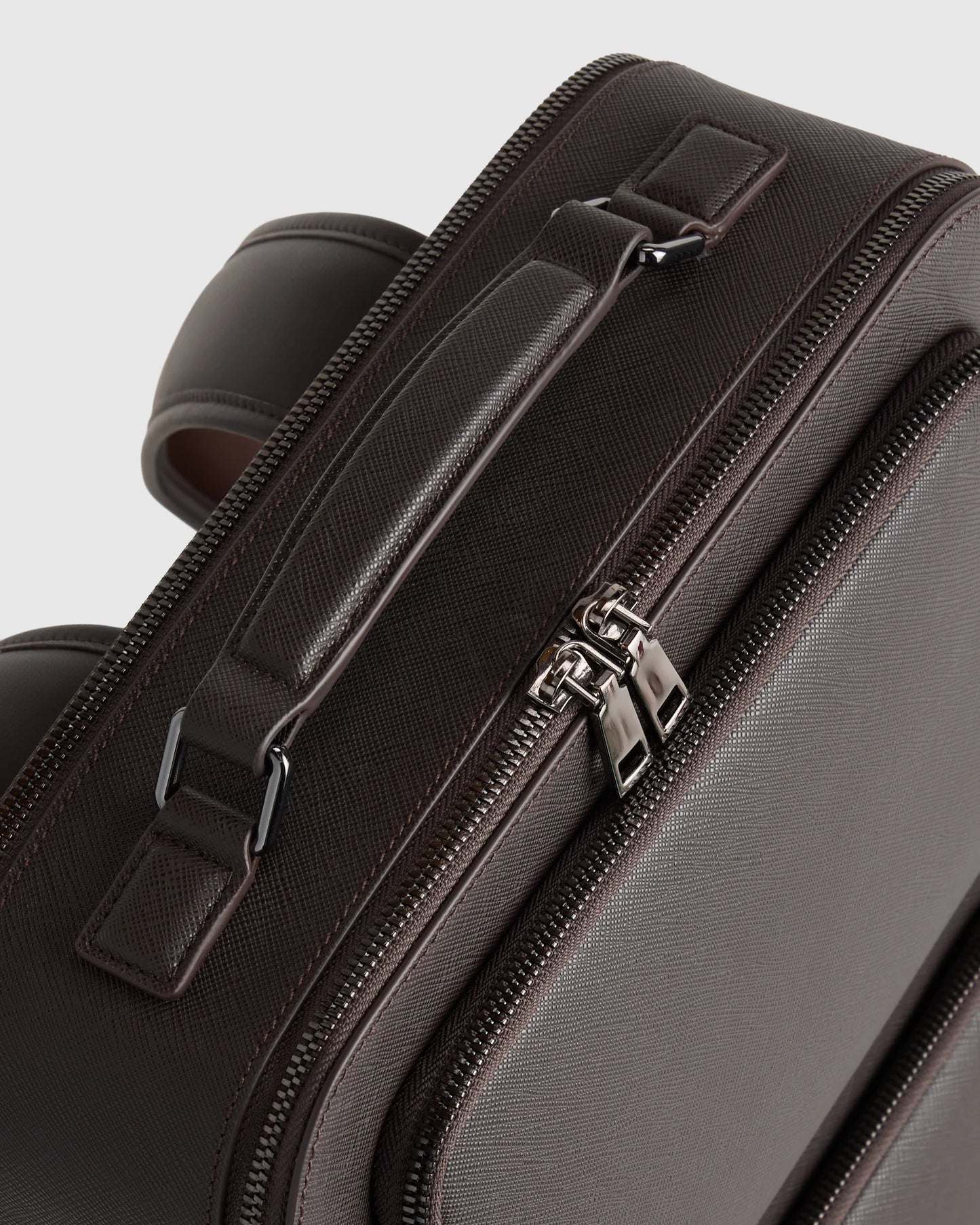 Italian Saffiano Laptop Backpack - One Size / Hickory