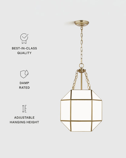 Geometric Steel Lantern Light - Small / Silver