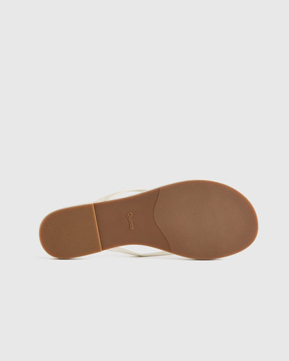 Italian Leather Flip Flops - 5 / Black