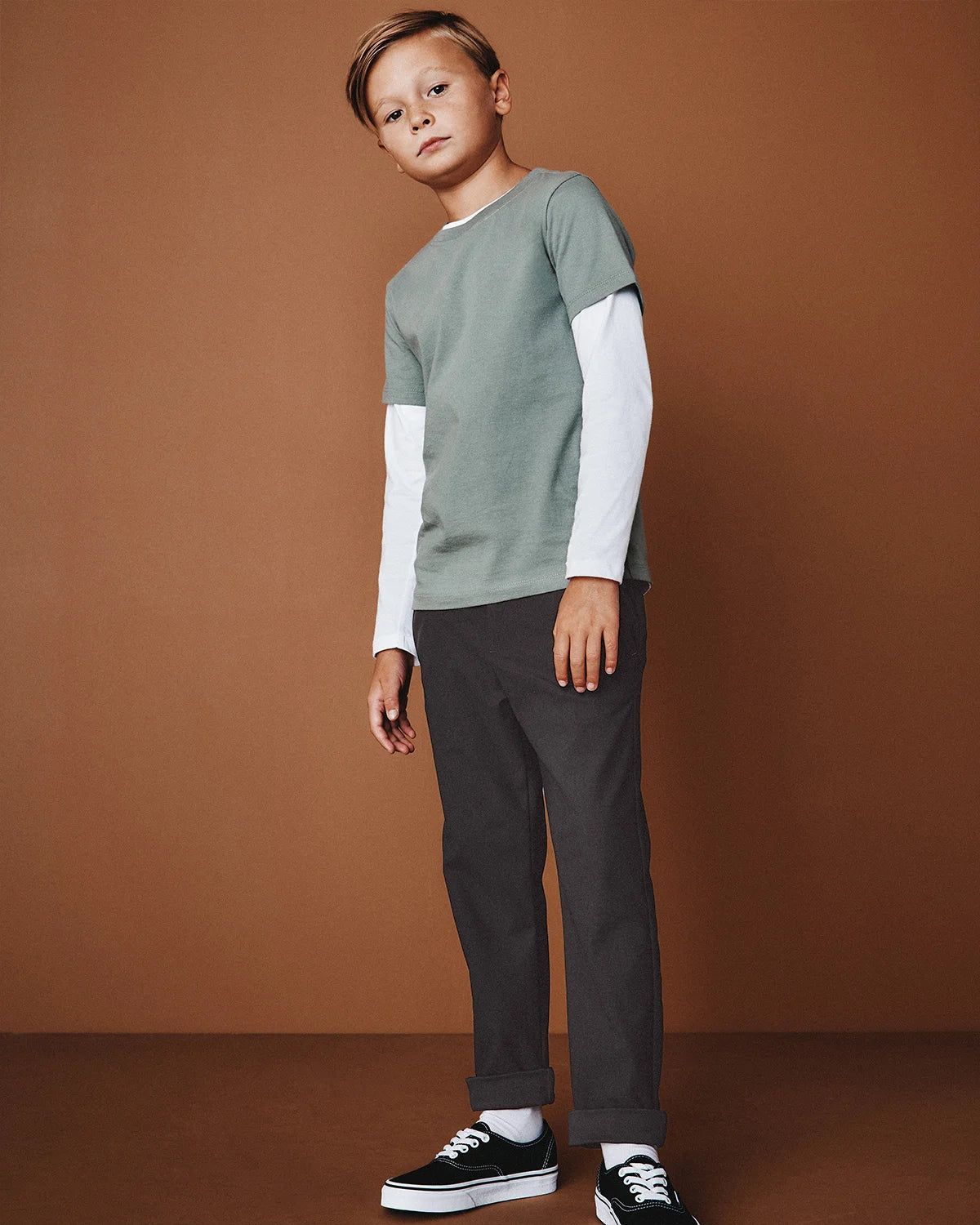 100% Organic Cotton Jersey Short Sleeve Tee - 6 / Dino Sketch